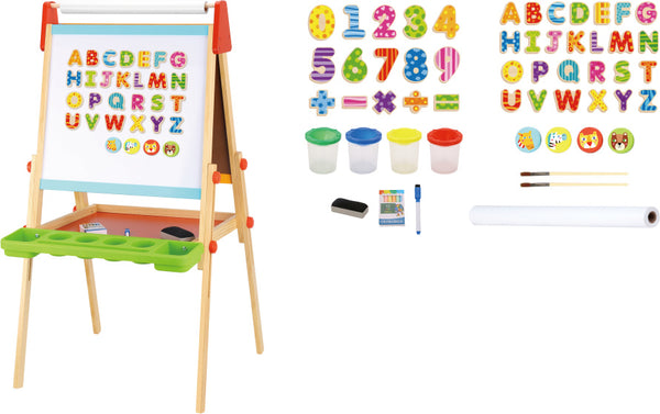 Tooky Toy 2 In 1 Educatief Schoolbord Magneet-/Krijtbord 56-Delig
