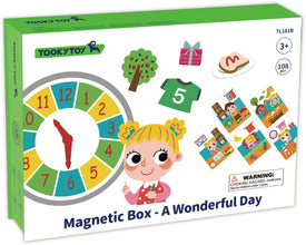 Tooky Toy A Wonderful Day Educatief Houten Magneetbord 108-Delig