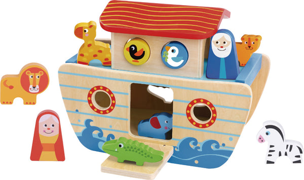 Tooky Toy Noah's Ark Houten Speelgoed 24 Maanden 18-Delig